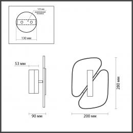 Odeon light exclusive 6638/10WL L-VISION ODL_EX24 13 металл/золотой/искусственный мрамор/акрил Настенный светильник IP20 LED 10W 3000K 220V CHIARA  - 2 купить